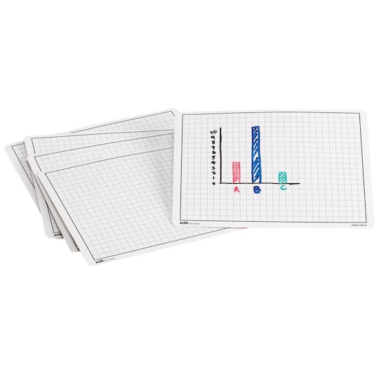 Didax Write-On Wipe-Off Graphing Mats, 10ct.
